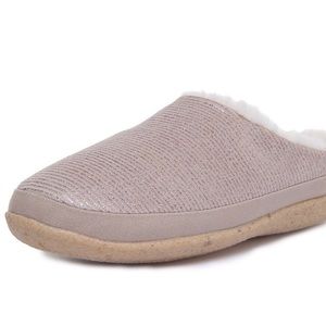 Limited Edition Toms Natural Glitter Knit Slippers